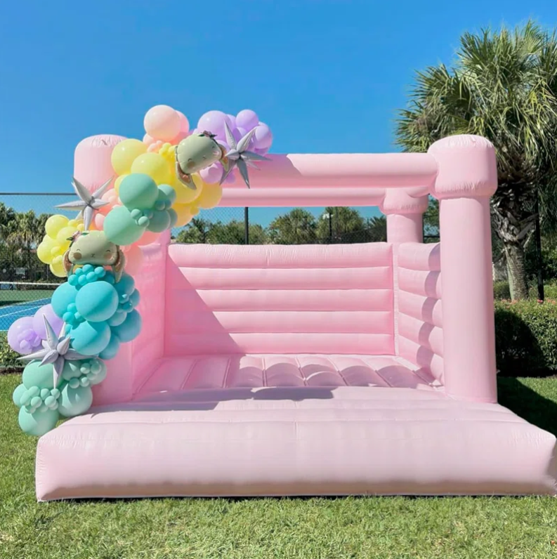 Pink Bounce House with Air Blower