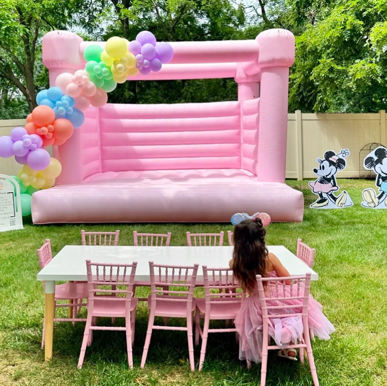 Pink Bounce House with Air Blower