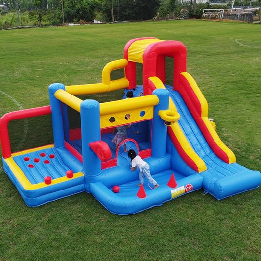 16FT Commercial Grade Bounce House for Kids 3-6 with 1100W Blower