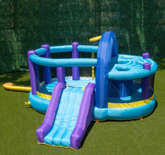 Inflatable Bounce House with Kid's Whack-A-Play, Basketball Hoop, & Lifetime Warranty on Blower