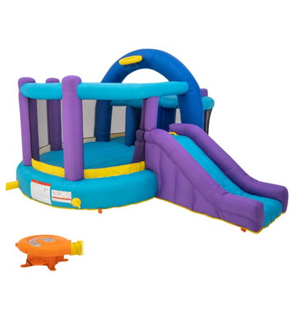 Inflatable Bounce House with Kid's Whack-A-Play, Basketball Hoop, & Lifetime Warranty on Blower