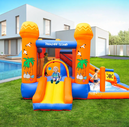 Bounce House with Water Slide and Air Blower